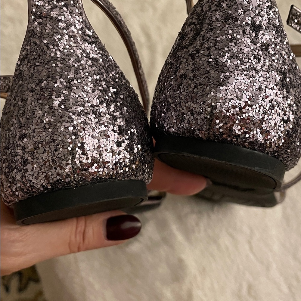 Jewel Badgley Mischka Osome Glitter Sandal Size 10 - Picture 12 of 13